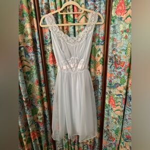 Vintage Vanity Fair light blue slip dress size 34